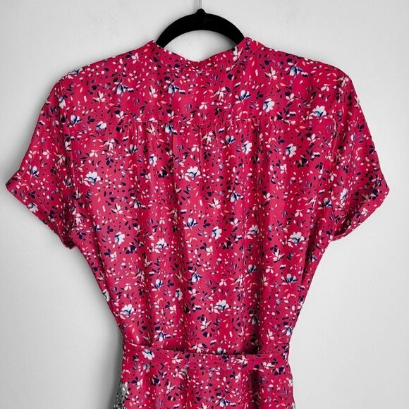 NWT Ellsworth & Ivey Chloe Pink Floral Boho Peasant Ruffled Hem Dress - Picture 11 of 13